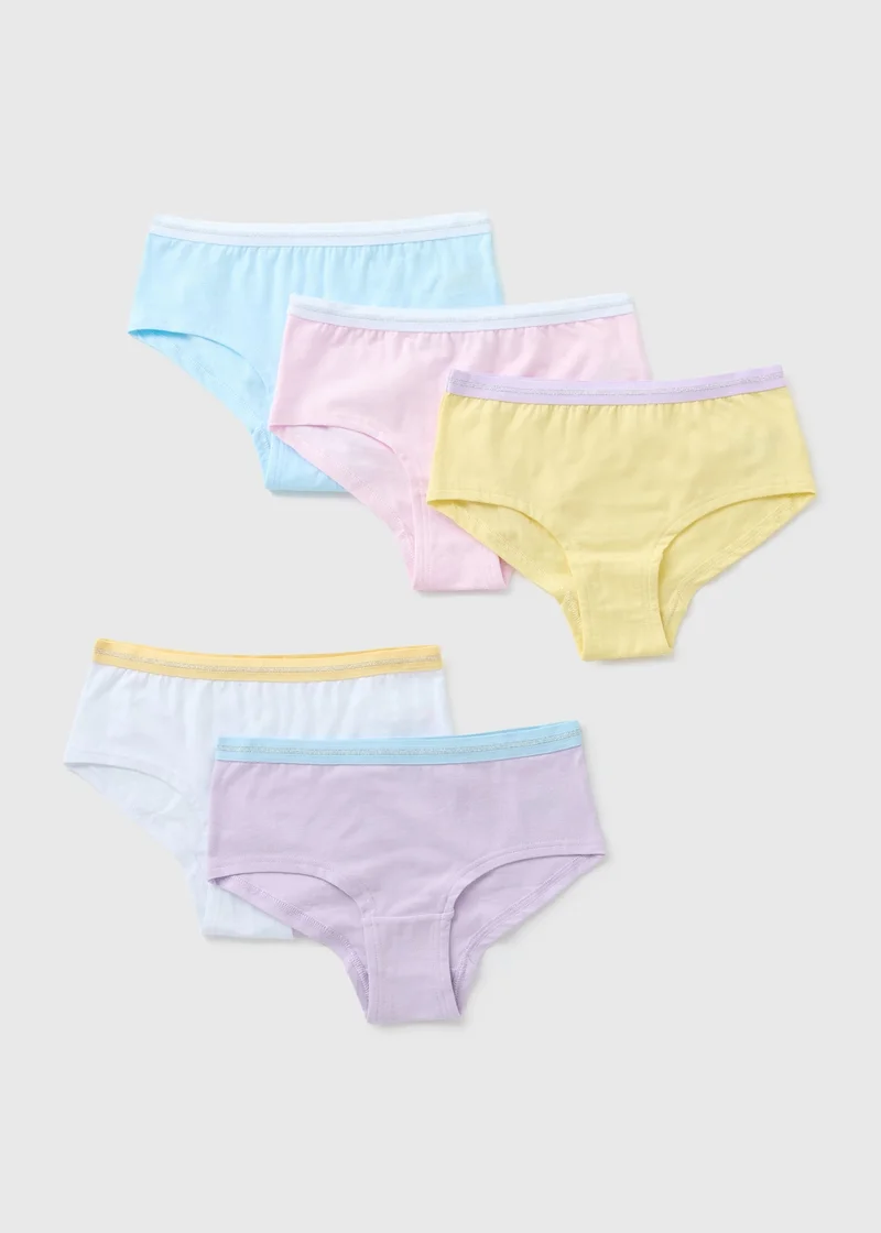 Matalan Girls 5 Pack Multicolour Hipster Briefs