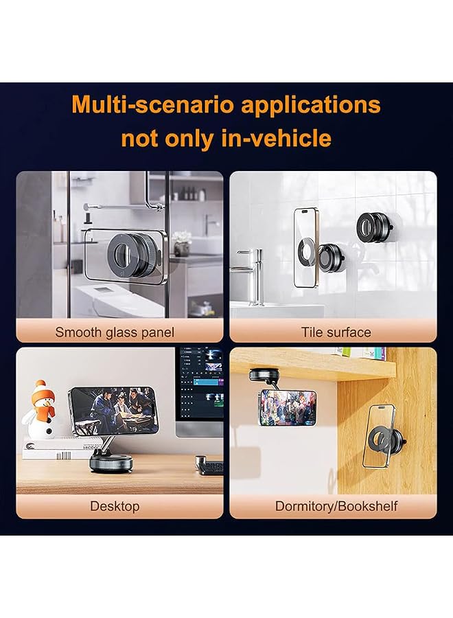 S-TOP Magnetic Mobile Holder for Car – 360° Rotating Dashboard & Air Vent Mount, Strong Magnetic Grip, Universal for iPhone & Android Smartphones, Compact & Durable - Image 3
