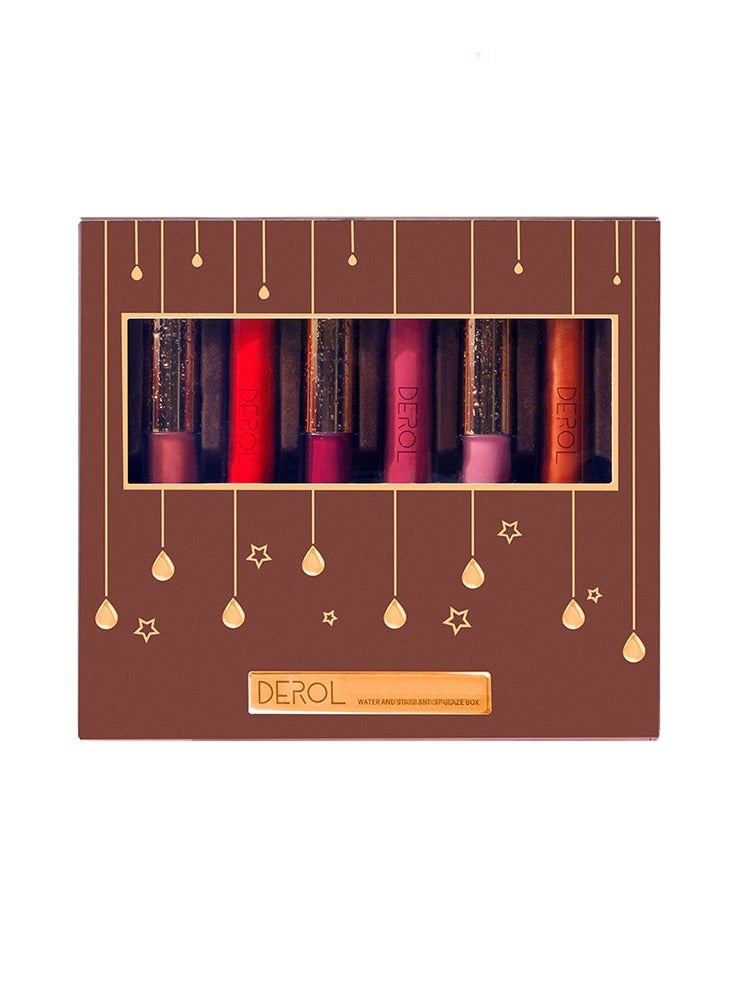 DEROL 6 Piece Water And Stardust Lip Glaze Box  - Image 1
