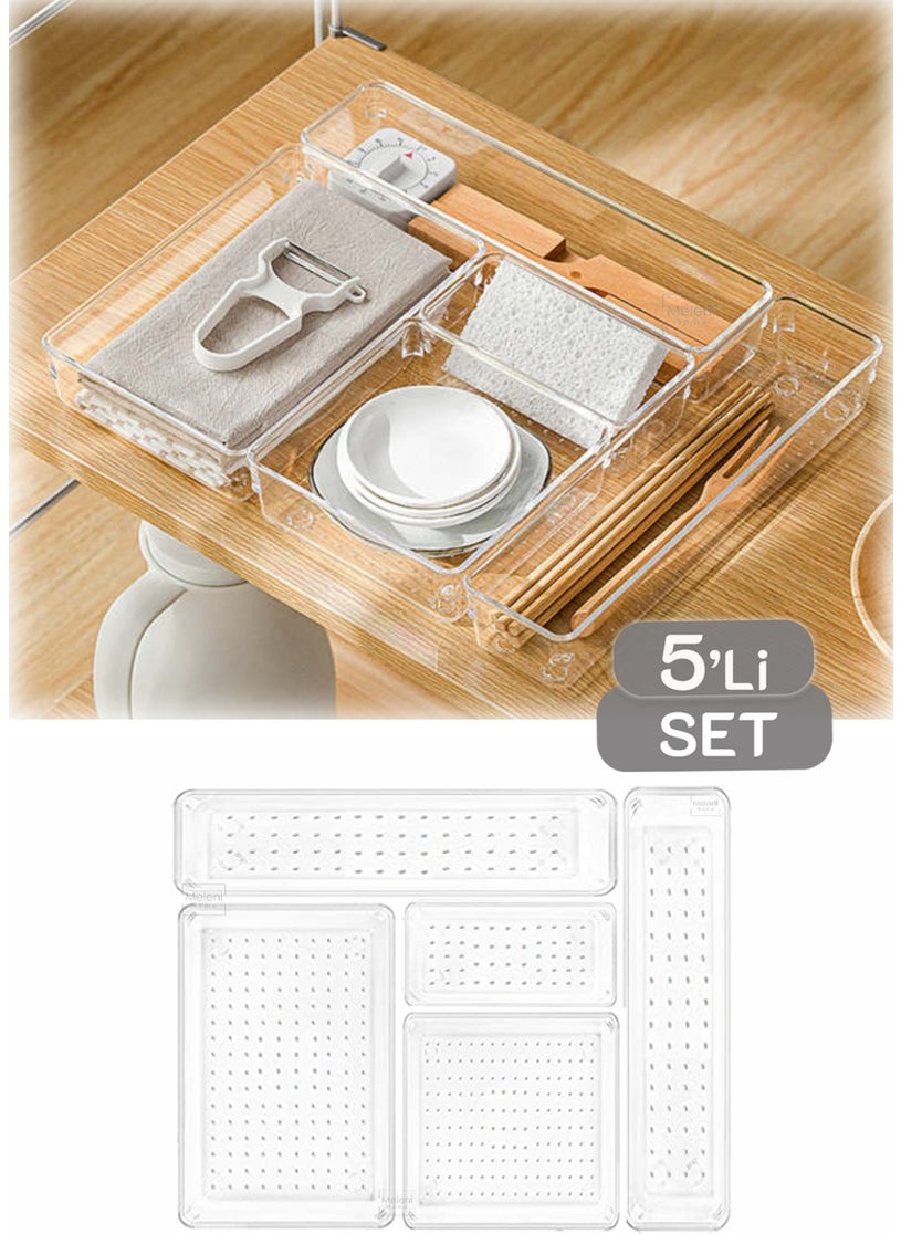 5 Piece Transparent Design Modular Storage Container - Drawer Organizer, Bathroom Makeup Jewelry Organizer - pzsku/ZF711E13A3F8C8B8D8E01Z/45/_/1725724909/b9f50f48-f7fc-4686-bcfe-3c661b386c13