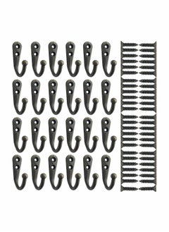 KASTWAVE Coat Hook Bronze Vintage Wall Mounted Hook with Screws, No Scratch, for Hanging Coffee Cups, Jewelry, Key, Hat, Kitchen Towel Little Hook, Farmhouse Retro 24 Pcs  - Image 1