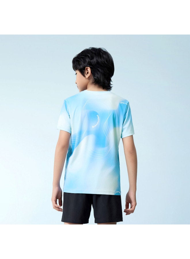 XTEP Hydro Wind】boys' Spring And Summer Outdoor Sports Running T-shirt 2025 New Release Kids Wear - Image 4