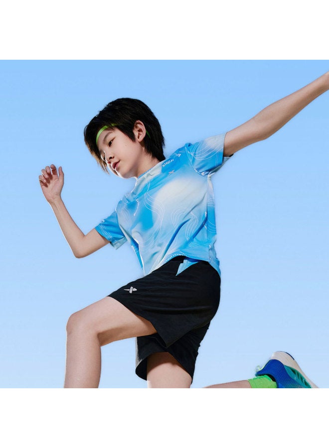 XTEP Hydro Wind】boys' Spring And Summer Outdoor Sports Running T-shirt 2025 New Release Kids Wear - Image 5