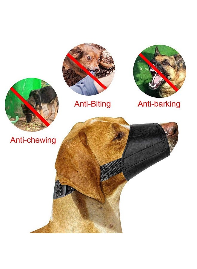 EWINEVER 5Pcs/Set Adjustable Breathable Safety Small Medium Large Extra Dog Muzzles For Anti-Biting Anti-Barking Anti-Chewing Safety Protection(Black) - Image 3