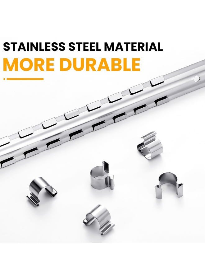 Tandefio 15 Pcs Metal Socket Rails Set Socket Organizer Holder 16 Clip on Rail Tool Organizer Storage, 1/4-inch, 3/8-inch, 1/2-inch - Image 3