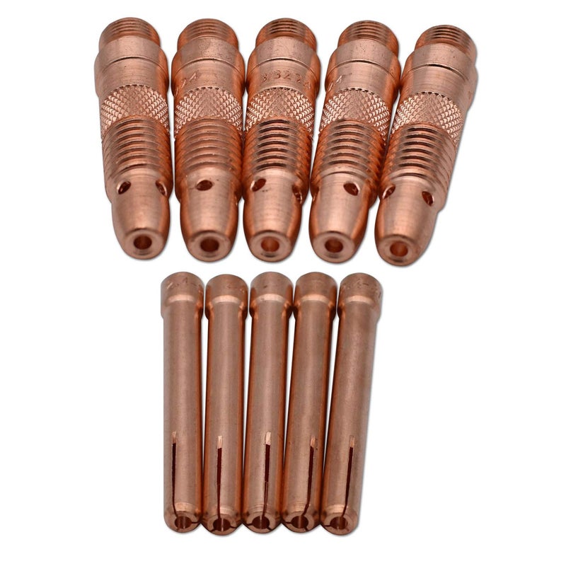 GZTIGWELD 10Pcs Collet Body 10N32 332 Collet 10N24 332 Consumables KIT for TIG Welding Torch 17 18 and 26 - Image 3