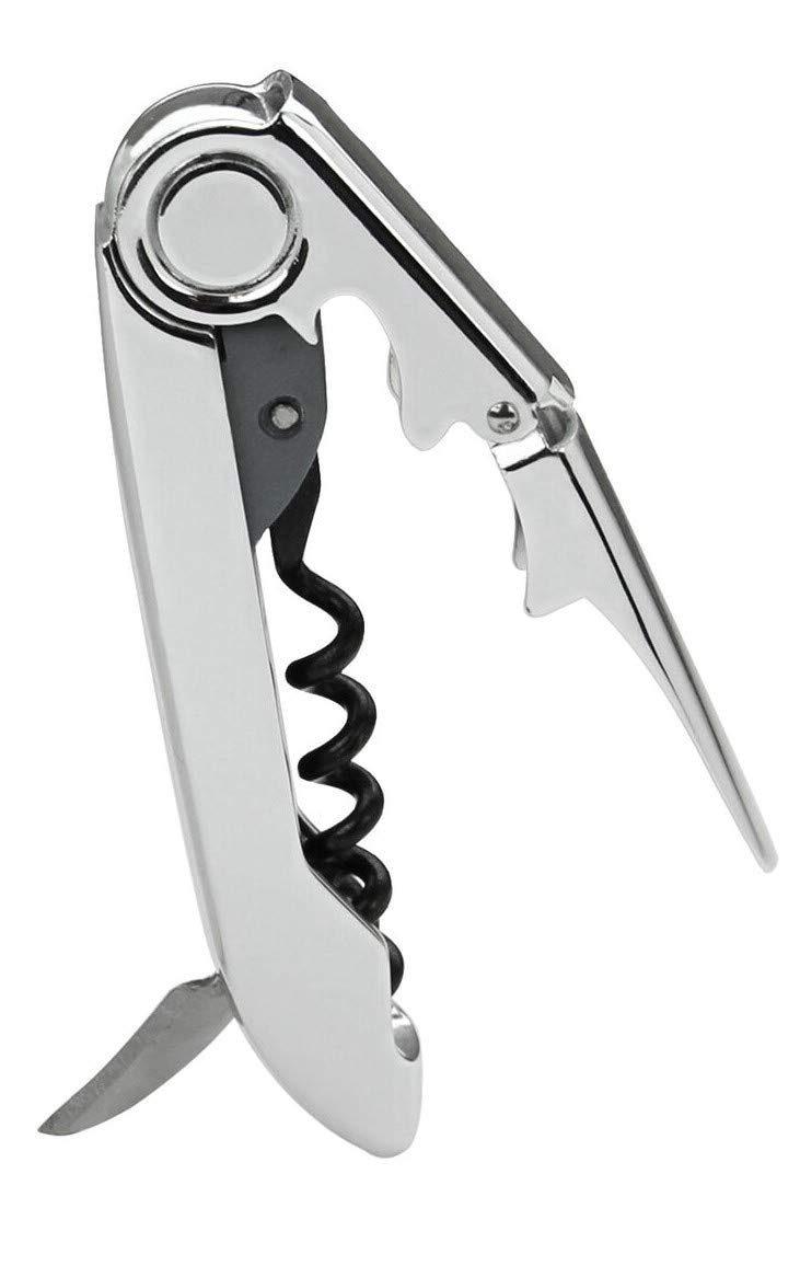 Vinturi AllInOne Waiters Corkscrew Bottle Opener and Foil Cutter Silver