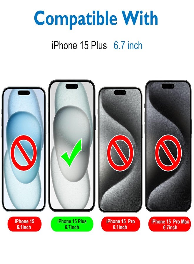 Mothca حماية شاشة زجاجية غير لامعة من موثكا 2 عبوة لجهاز آيفون 15 بلس [6.7 بوصة] + 2 عبوة لحماية عدسة الكاميرا، مضادة للتوهج ومضادة لبصمات الأصابع، صديقة للحالات، فيلم زجاجي مقسى، خالي من الفقاعات، ناعم كالحرير - Image 2