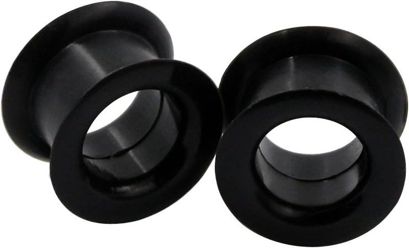 Oyaface 2 PC Colorful Hard Silicone Flexible Ear Skin Tunnels Plugs Hollow Ear Gauges 2G-25mm - Image 2
