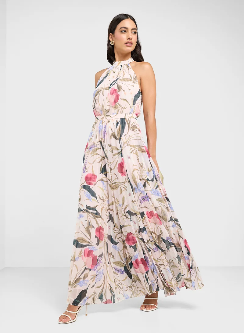 Ted Baker Curcloa Pleated Wide Leg Jumpsuit