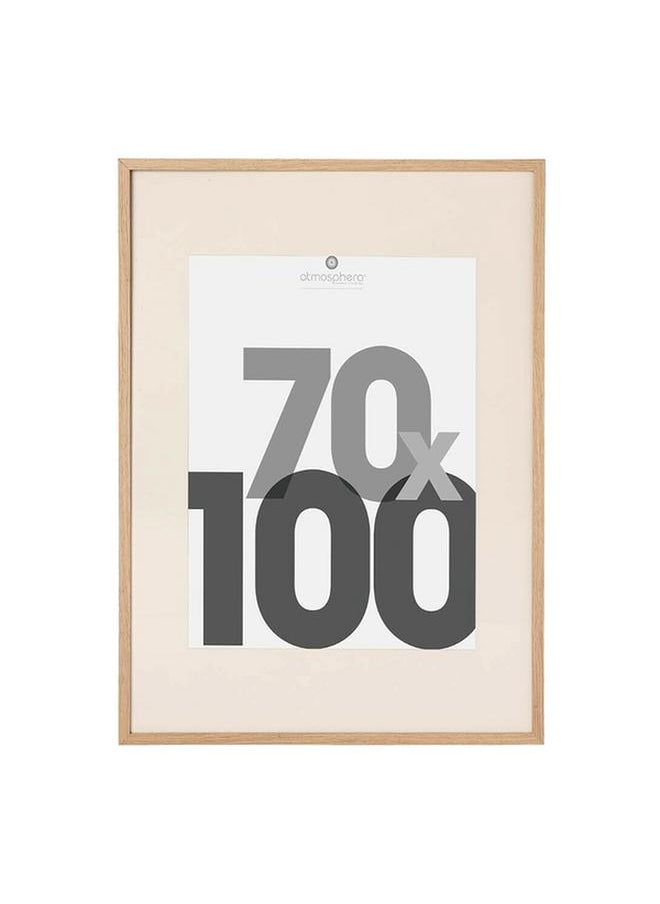 atmosphera Eva Wall Mounted Decorative Easy-Hanging Photo Frame Natural 70 x 100cm 121163C  - Image 1