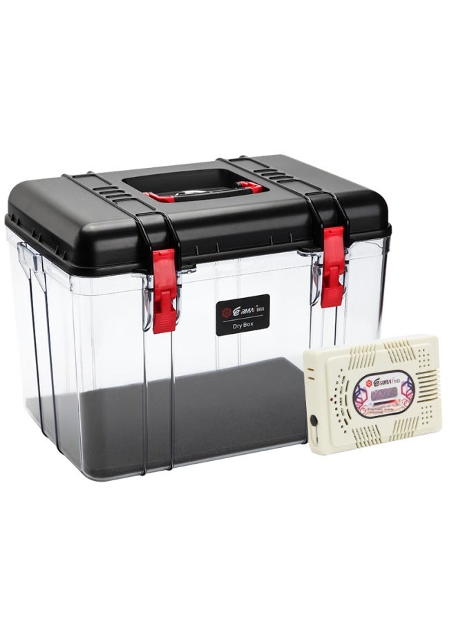 Eirmai R25 Dslr Camera Dry Box, Moisture-proof Case, Sealed Lens And Electronic Box, Large Size, Handheld, Built-in Moisture-absorbing Card, Black - Image 1