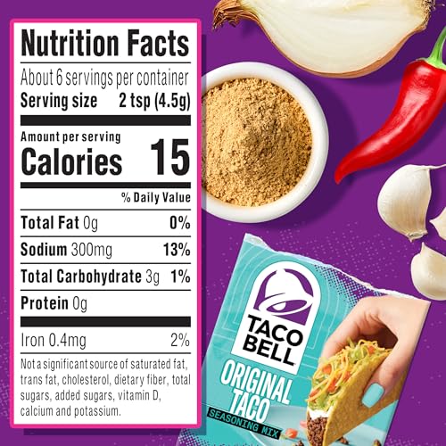 Taco Bell Original Taco Seasoning Mix 1 Oz - Image 5