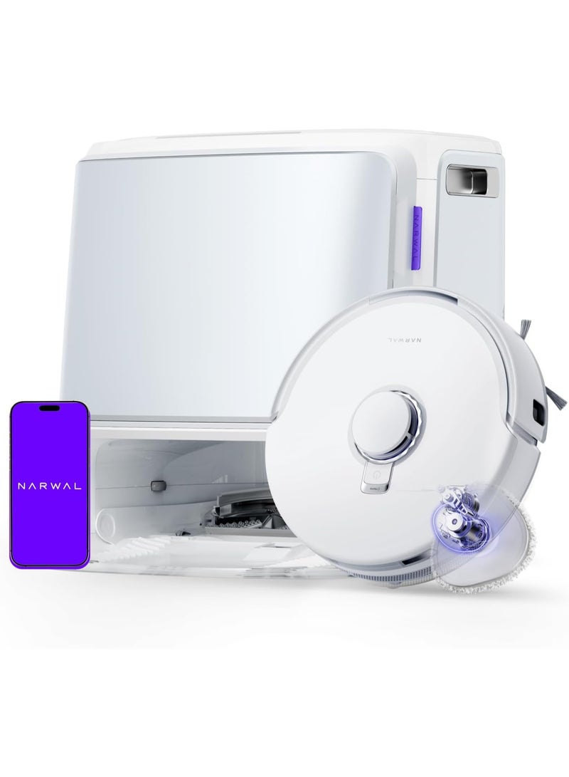 NARWAL Freo Z10 Robot Vacuum and Mop Combo, Tangle Free Robot Mop, 15,000Pa Suction, Adapts to Hard-to-Reach Areas, Self-Emptying, Mop Washing & Drying, Obstacle Avoidance, for Pet Hair & Hard Floor - Image 1