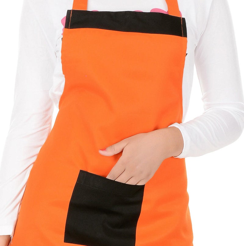 Switchon Waterproof Polyester Orange Kitchen Cooking Unisex Apron- Free Size Proudly Made In India - Image 3