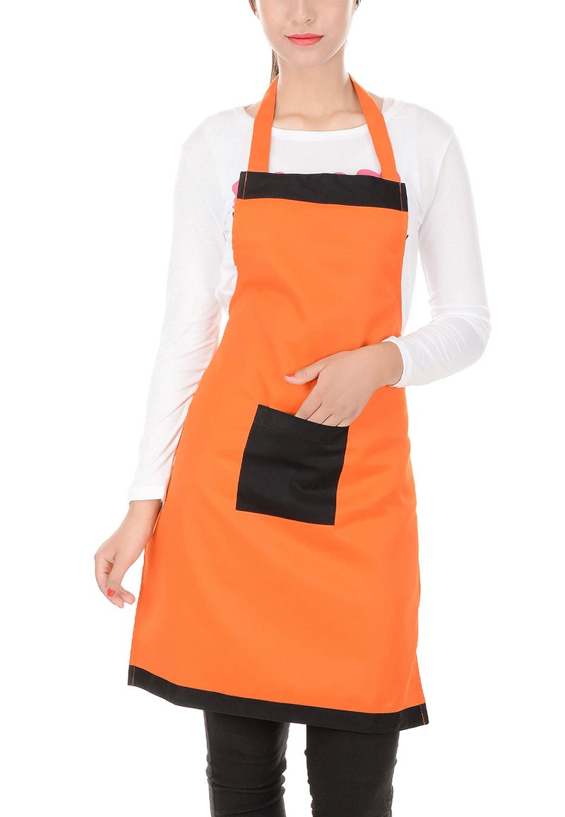 Switchon Waterproof Polyester Orange Kitchen Cooking Unisex Apron- Free Size Proudly Made In India - Image 1