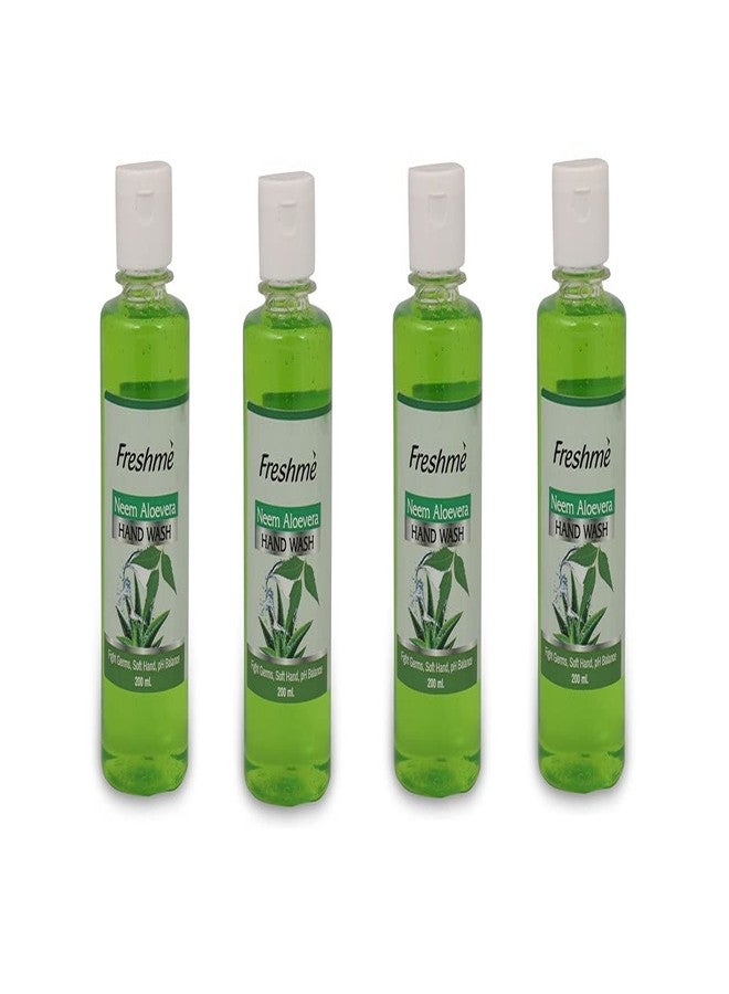FRESHME NEEM ALOE-VERA HAND WASH (GREEN) 200ML (Pack of 4) - Image 1