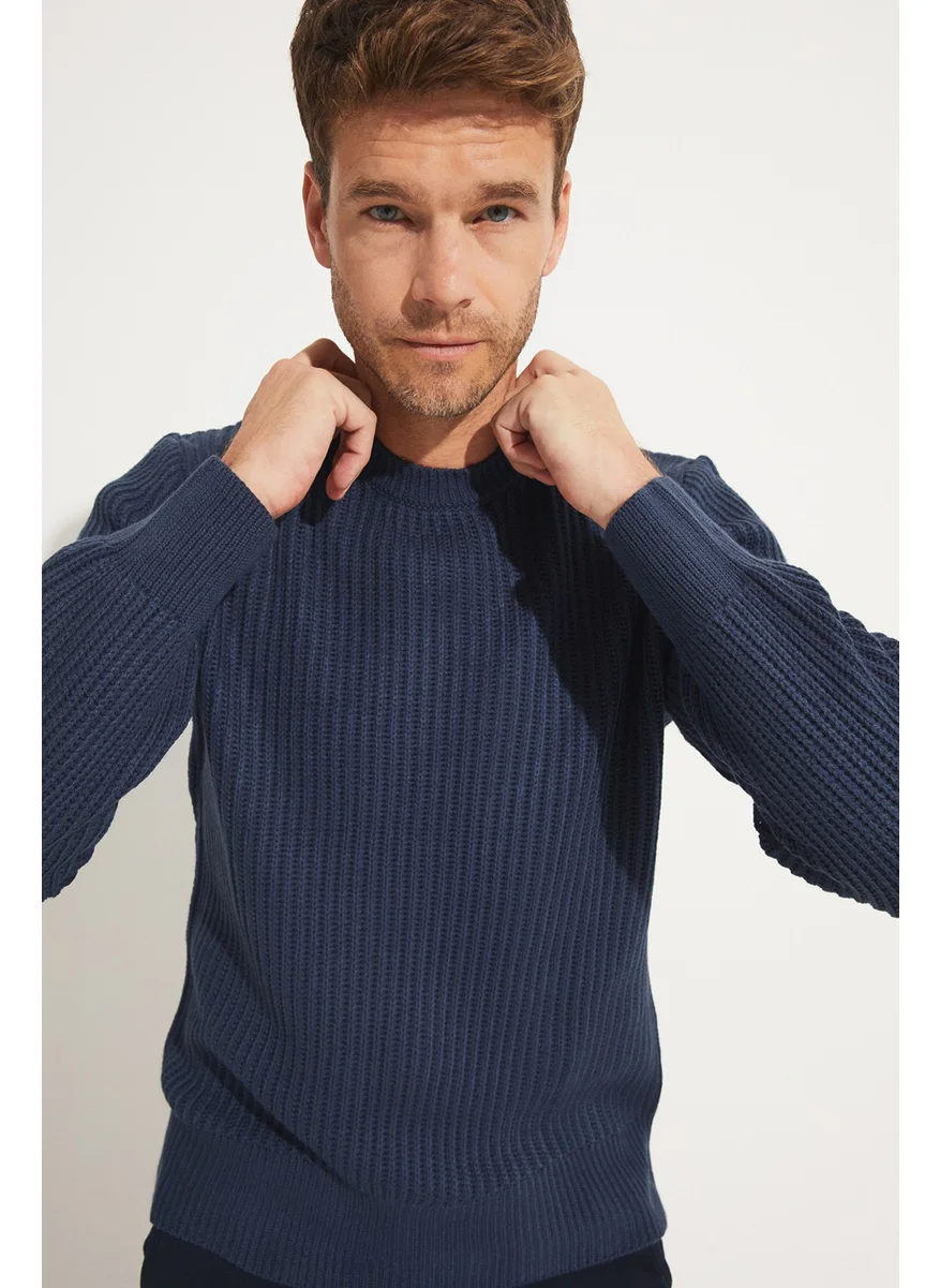 جون Men's Regular Fit Crew Neck Knitwear Sweater