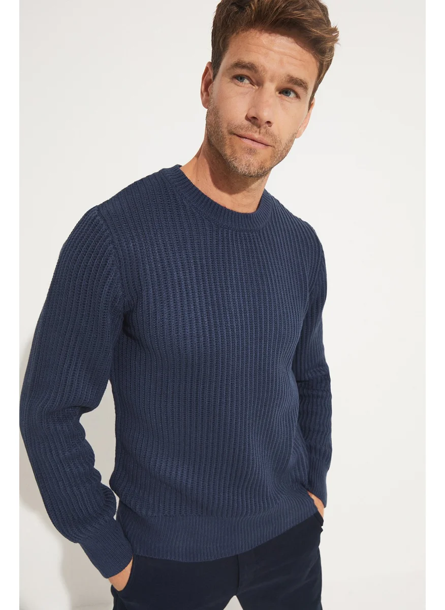 جون Men's Regular Fit Crew Neck Knitwear Sweater