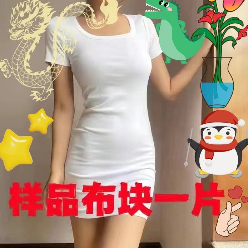 Short-Sleeved T-Shirt Women'S Summer Loose Slimming All-Match Mid-Length Plus Size Design Base Shirt Top - Image 1