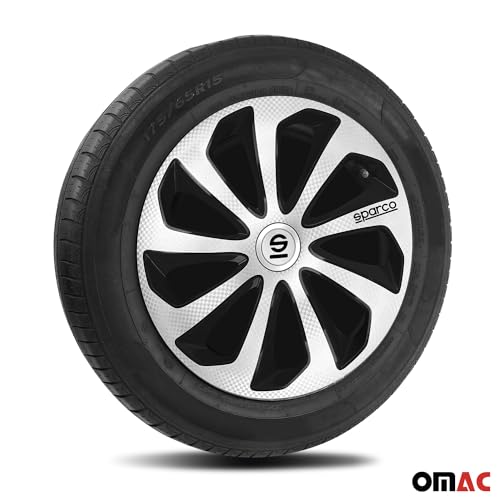 Sparco Set wheel covers Sicilia 16-inch silver/black/carbon - Image 5