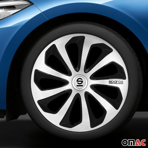 Sparco Set wheel covers Sicilia 16-inch silver/black/carbon - Image 2