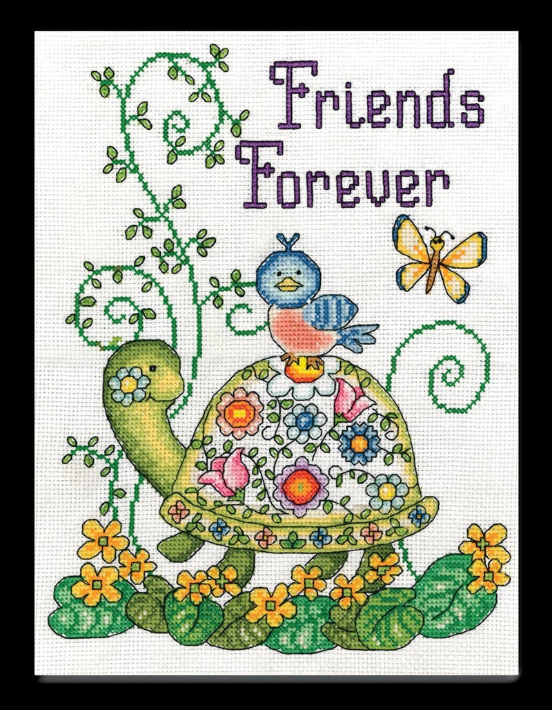 Friends Forever Turtle 8 x 10 Counted Cross Stitch Kit