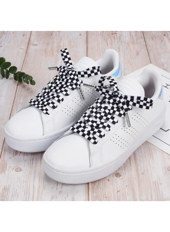 5Chaos Vibrant Shoelaces for Fun, Cool Design with Metal Aglets 1 Pair, Checkered, 31" (80CM) - Image 3