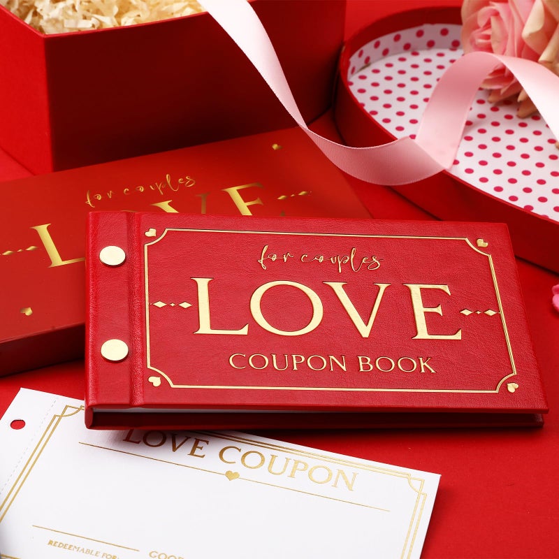JULEASEL Love Coupons for Him â€“ 30 Blank Personalized Coupons | Romantic Valentines Gifts for Him, Thoughtful Valentines Day Gifts for Husband, Cute Vday Gift for Boyfriend (Ruby Red) - Image 5