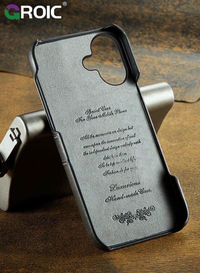 GROIC iPhone 16 Case Wallet with Credit Card Holder, Flip Premium Leather Magnetic Clasp Kickstand Heavy Duty Protective Cover for iPhone 16 - Image 5