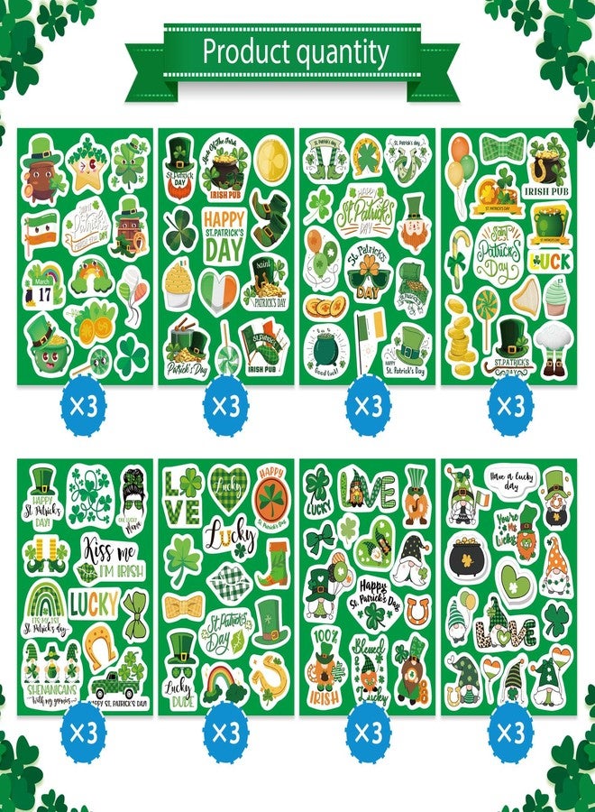 DUJAA 309PCS St. Patrick's Day Theme Stickers Shamrock Stickers for Kids Irish St. Patrick's Day Craft for Toddlers Teachers Classroom Home Favor Gift Supplies - Image 3