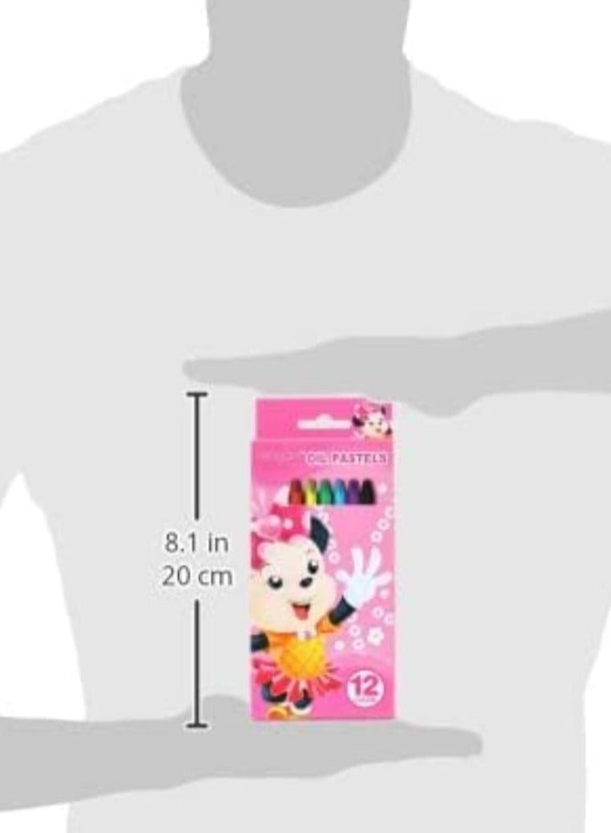 الوان زيت باستيل ( T-912 )  من ماوس بوي 12 لون - متعددة الالوان - Image 4