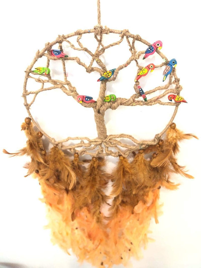 Rooh Dream Catcher Large Tree House Wall Hanging Handmade Hangings for Positivity Can be Used as Home Decor Gift Wall Hangings Meditation Room Yoga Temple Wind Chime Car Hanging - Image 2