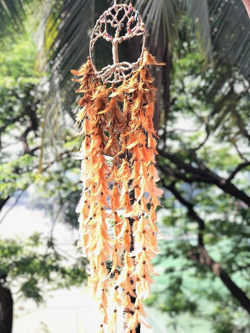 Rooh Dream Catcher Large Tree House Wall Hanging Handmade Hangings for Positivity Can be Used as Home Decor Gift Wall Hangings Meditation Room Yoga Temple Wind Chime Car Hanging - Image 1