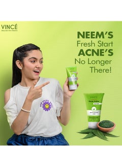 VINCE Neem Face Wash – Deep Cleansing, Detoxifying & Exfoliating – Fights Acne, Pimples, and Bacteria – Refreshes, Hydrates, and Leaves Skin Clear and Glowing – 120ml  - Image 3
