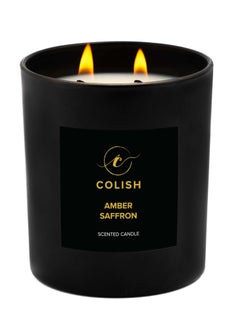 Amber Saffron Scented candle 230gm