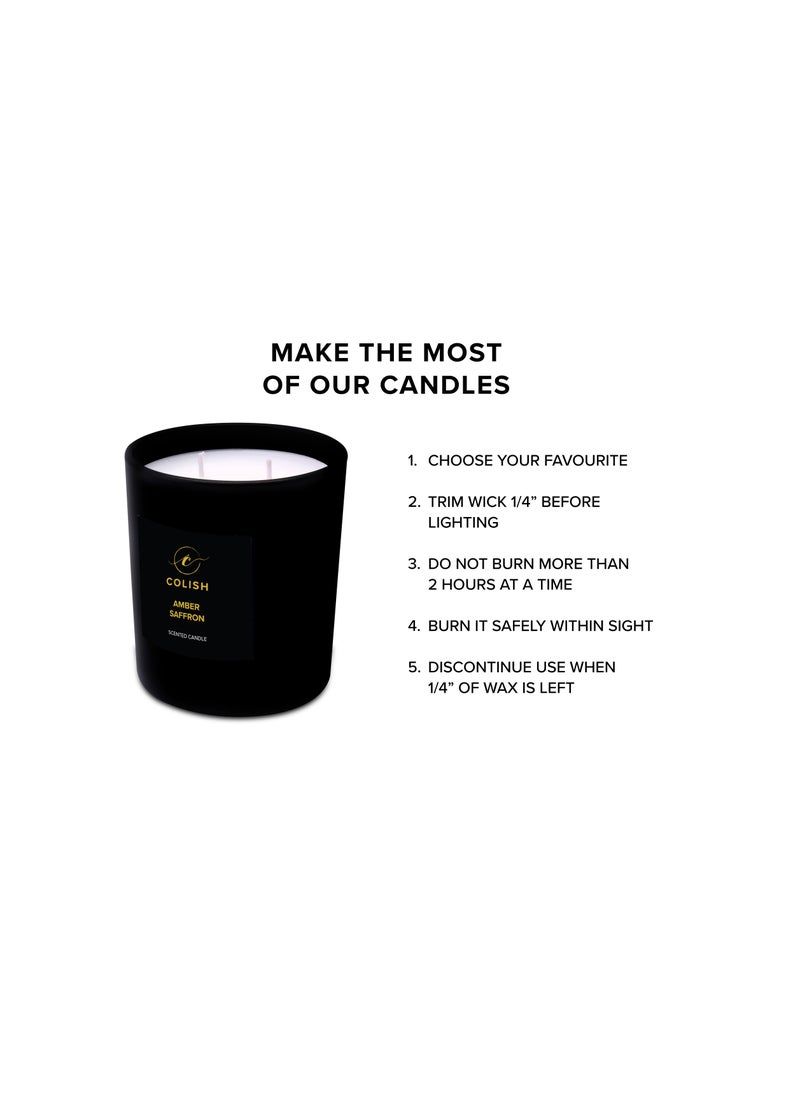COLISH - Amber Saffron Scented candle 230gm - Image 1