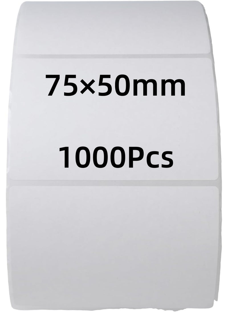 ملصقات باركود حرارية مباشرة 75 مم × 50 مم (3 بوصة × 2 بوصة) 1000 ملصق لكل رولة - Image 1