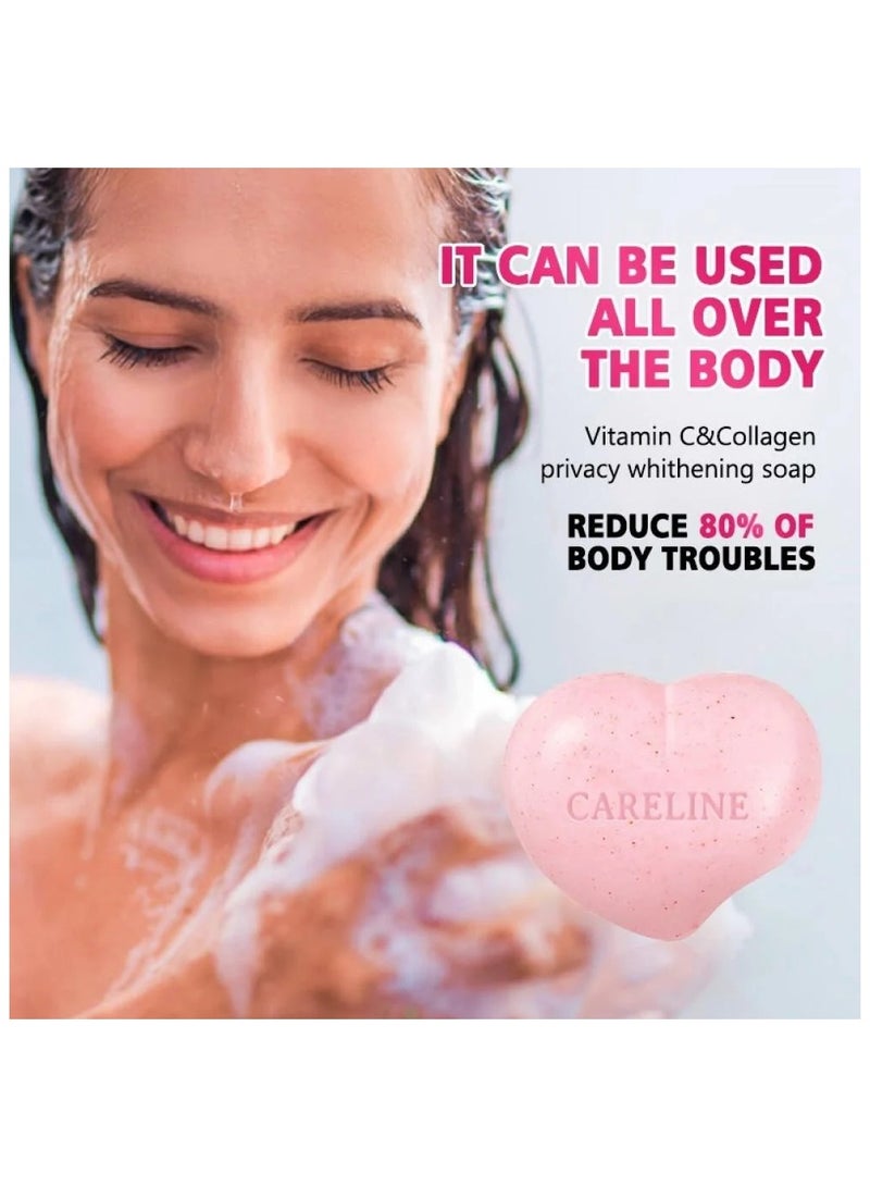 Careline Whitening Vitamin C Soap Collagen Peach Essence Privacy Soap 80 g - Image 3