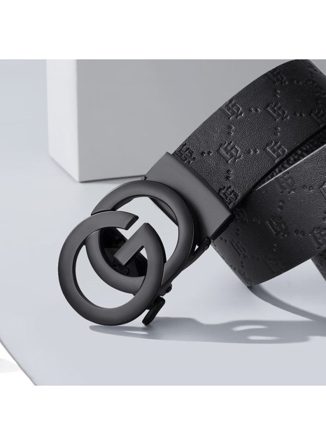 Golf Men's Belt, Top-grain Leather, Automatic Buckle, Business Casual Jeans Belt, Gift Box Packaging - Image 4