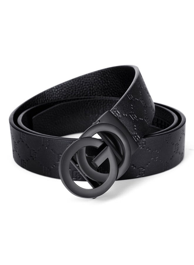 Golf Men's Belt, Top-grain Leather, Automatic Buckle, Business Casual Jeans Belt, Gift Box Packaging - Image 3