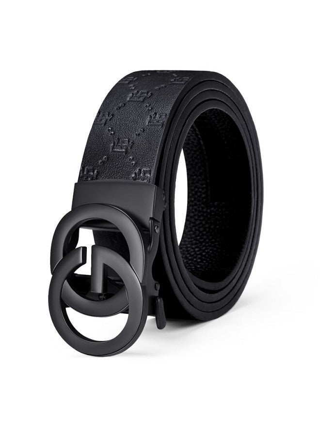 Golf Men's Belt, Top-grain Leather, Automatic Buckle, Business Casual Jeans Belt, Gift Box Packaging - Image 2