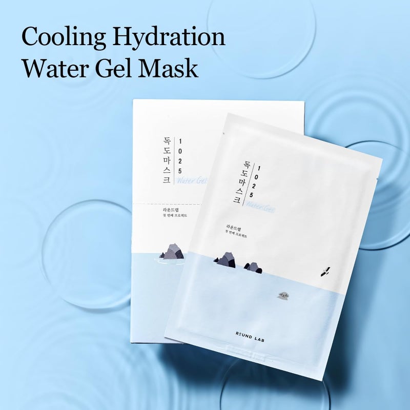 ROUND LAB 1025 Water Gel Hydration Mask(10ea) | Hydration locking, Cooling, Rejuvenating, Easy layering, Unscented for sensitive skin (10ea) - Image 2