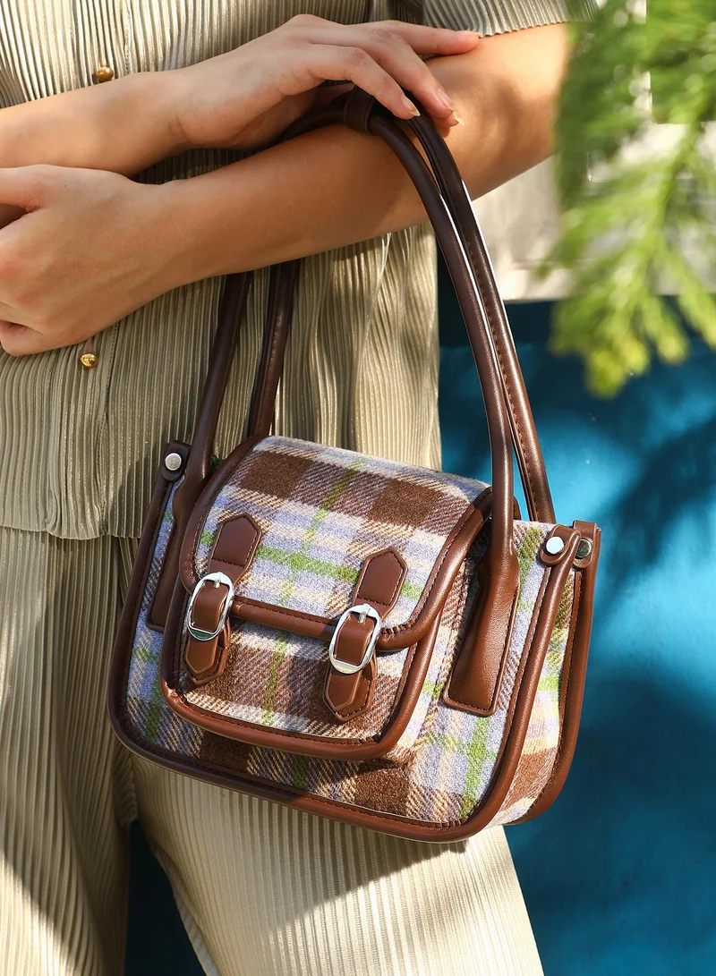 Haute Sauce Plaid Flap Handbag