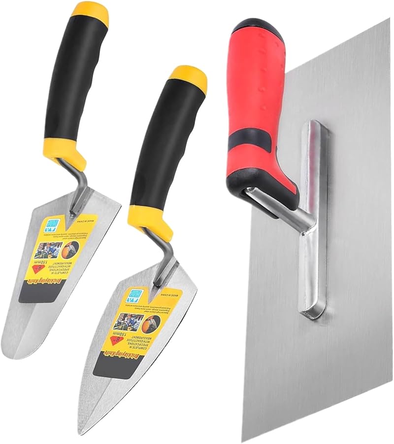Concrete Trowel Set with Soft Grip Handle for Mortar Stucco Drywall Tile Brick Floor - Image 2