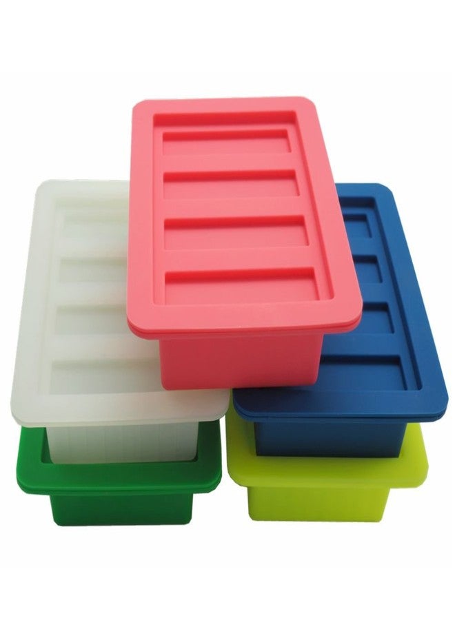 pizety butter molds Large 4 Cavities Silicone butter mold Pudding & Jello Shot Mold butter stick molds,Cheesecake, butter mold with lid Product Dimensions 7 x 5 x 2 butter mold stick (yellow) - Image 5