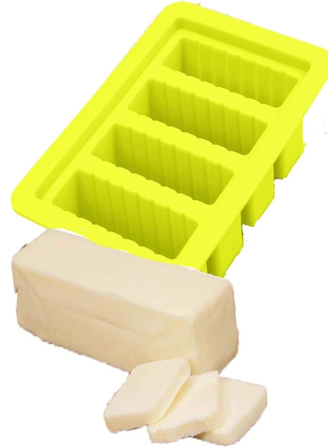 pizety butter molds Large 4 Cavities Silicone butter mold Pudding & Jello Shot Mold butter stick molds,Cheesecake, butter mold with lid Product Dimensions 7 x 5 x 2 butter mold stick (yellow) - Image 4