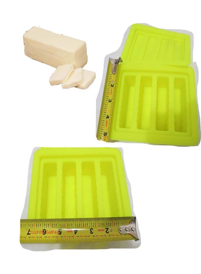 pizety butter molds Large 4 Cavities Silicone butter mold Pudding & Jello Shot Mold butter stick molds,Cheesecake, butter mold with lid Product Dimensions 7 x 5 x 2 butter mold stick (yellow) - Image 3