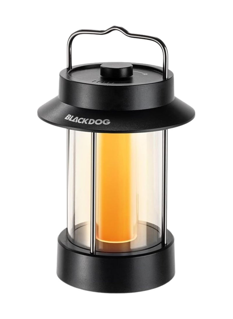 MADNESS SPORTS TRADING Sports Trading Blackdog 3 Dimensional Outdoor Camping Usb Rechargeable Lantern With 3 Levels Of Ampient Light 500 G Black Medium  - Image 1