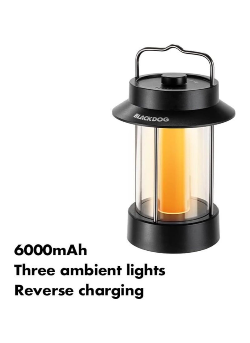 MADNESS SPORTS TRADING Sports Trading Blackdog 3 Dimensional Outdoor Camping Usb Rechargeable Lantern With 3 Levels Of Ampient Light 500 G Black Medium  - Image 3